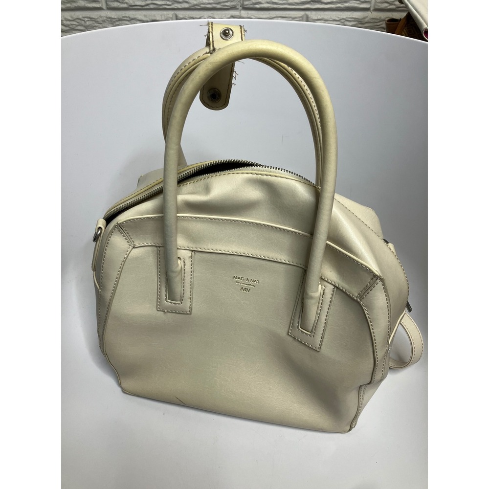 Matt &‎ Nat ivory vegan Leather bag medium size shoulder crossbody strap